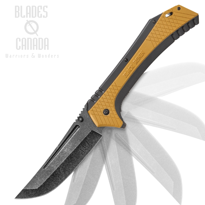 UC Black Ronin Maximus Flipper Folding Knife, 12" O/A, Assisted Opening, UC3355